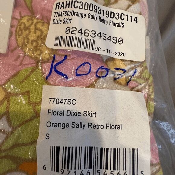 NEW! RAHI Floral Dixie Skirt Orange Sally Retro Floral Boho Size Small - Picture 11 of 11